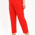 Moda Kadın Pamuklu Büyük Beden Alt Pijama Kırmızı