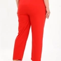 Moda Kadın Pamuklu Büyük Beden Alt Pijama Kırmızı