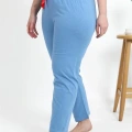 Moda Kadın Pamuklu Büyük Beden Alt Pijama Mavi