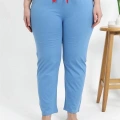 Moda Kadın Pamuklu Büyük Beden Alt Pijama Mavi