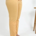 Moda Kadın Pamuklu Büyük Beden Alt Pijama Sarı