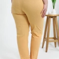 Moda Kadın Pamuklu Büyük Beden Alt Pijama Sarı