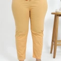 Moda Kadın Pamuklu Büyük Beden Alt Pijama Sarı