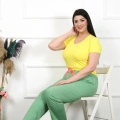 Moda Kadın Pamuklu Büyük Beden Alt Pijama Yeşil