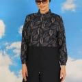 Moda Kadın Pantolonlu Desenli Tam Tesettür Mayo Lacivert