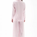 Moda Kadın Pembe Oversize Saten Pijama Takımı – Rahat Kesim Şık Ev Giyim Seti