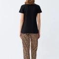 Moda Kadın Penye Kısa Kol Pijama Takım 4128