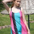 Moda Kadın Şortlu Tankini Elbise Mayo Pembe