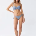 Moda Kadın Straplez Mavi Bikini Takımı