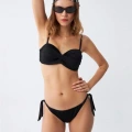 Moda Kadın Straplez Siyah Bikini Takımı