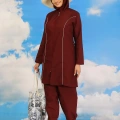 Moda Kadın Tam Tesettür Bordo Mayo