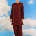 Moda Kadın Tam Tesettür Bordo Mayo