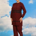 Moda Kadın Tam Tesettür Mayo Bordo