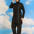 Moda Kadın Tam Tesettür Siyah Mayo