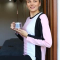 Moda Kadın Uzun Kol Penye Pijama Takım Somon