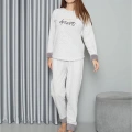 Moda Polar Kadın Pijama Takımı Ekru