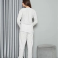 Moda Polar Kadın Pijama Takımı Ekru