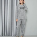 Moda Polar Kadın Pijama Takımı Gri