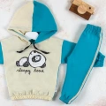 Panda Desenli Kapişonlu Erkek Bebek Takımı