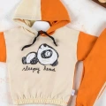 Panda Desenli Kapişonlu Erkek Bebek Takımı