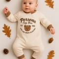 Persona Bear Nakışlı % 100 Pamuk Erkek Bebek Tulum
