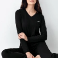 Pierre Cardin 9070-x Kadın Battal Uzun Kol Pijama Takım