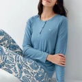 Pierre Cardin 9075-s Kadın Uzun Kol Pijama Takım