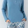 Pierre Cardin 9075-s Kadın Uzun Kol Pijama Takım
