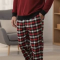Pijalüx Battal Tek Alt Cepli Ekose Pijama