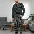 Pijalüx Tek Alt Cepli Ekose Pijama Battal