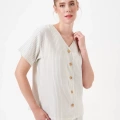 Pjs 29098 Kadın Düğmeli Pijama Takım