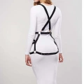 Seksi Deri Elbise Üzeri Deri Harness - Brf1390