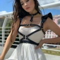 Şık Deri Seksi Göğüs Deri Harness - Brf996