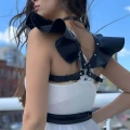 Şık Deri Seksi Göğüs Deri Harness - Brf996