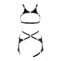 Siyah Harness Takım Deri O-halkalı Ayarlanabilir - Brf1253