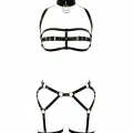 Siyah Harness Takım O Halka Detaylı Tokalı - Brf242