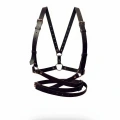 Siyah Kadın Kemer Çoklu Deri Vücut Harnessi - Brf1392