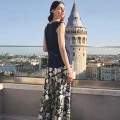 Yaprak Desenli Ve Dantelli 3lü Pijama Takımı