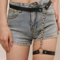 Zincirli Ayarlanabilir Şık Deri Jartiyer Harness - Brf961