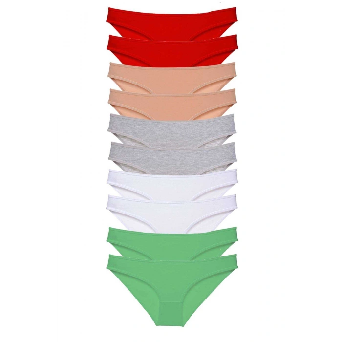 10 Adet Süper Eko Set Likralı Kadın Slip 506