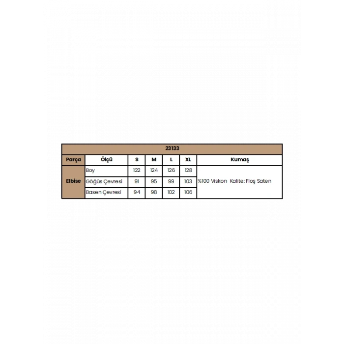 %100 Viskon Desenli Uzun Kollu Saten Elbise