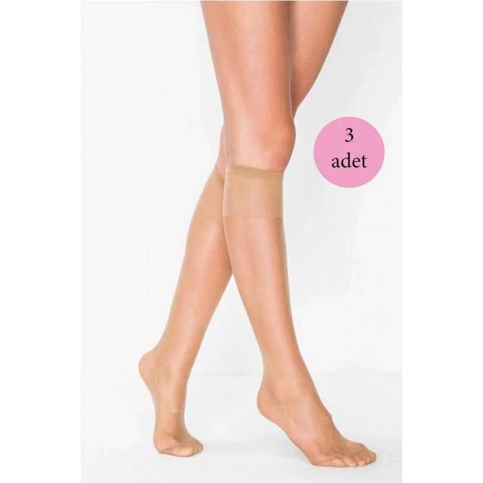 3 Adet Süper Ince 15 Den Mat Pantolon Çorabı Bronz Mudanis Penti