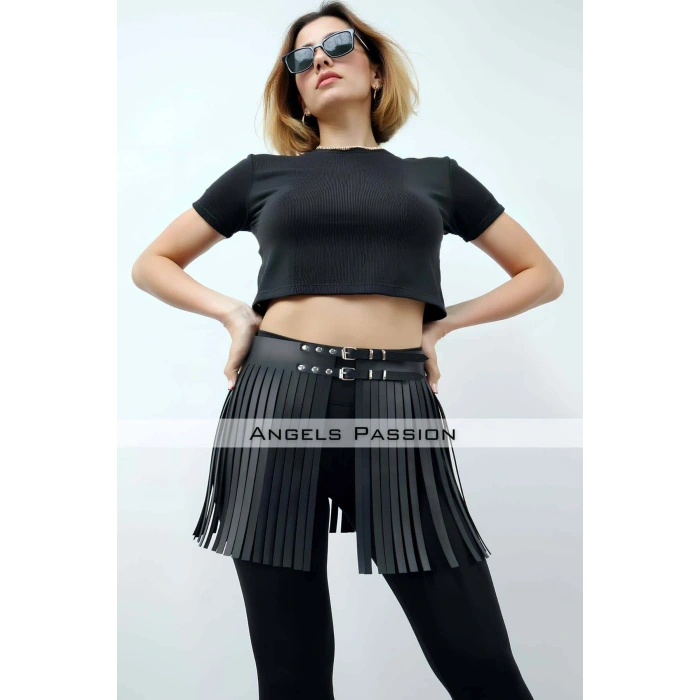 37 Cm Püsküllü Şık Mini Etek - Brf1400