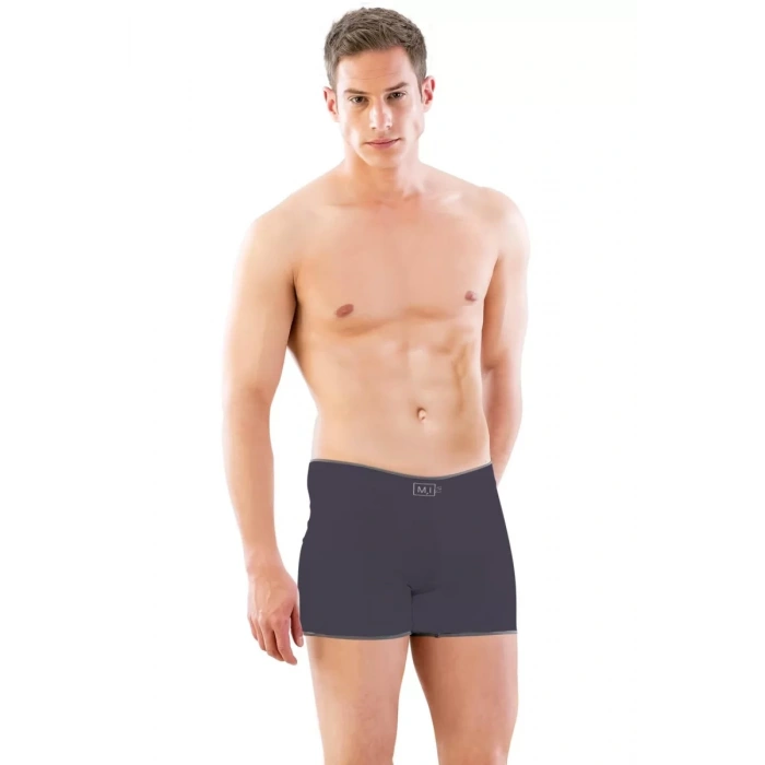 Antrasit Mı Emay 2108 Seamless Uzun Erkek Boxer