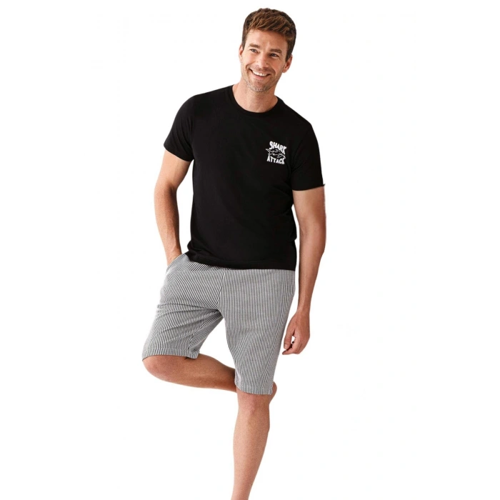 Baba-oğul Seti Erkek Pijama Şortlu Takım Ar3671s