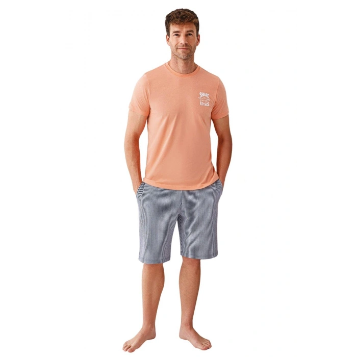 Baba-oğul Seti Erkek Pijama Şortlu Takım Ar3671s