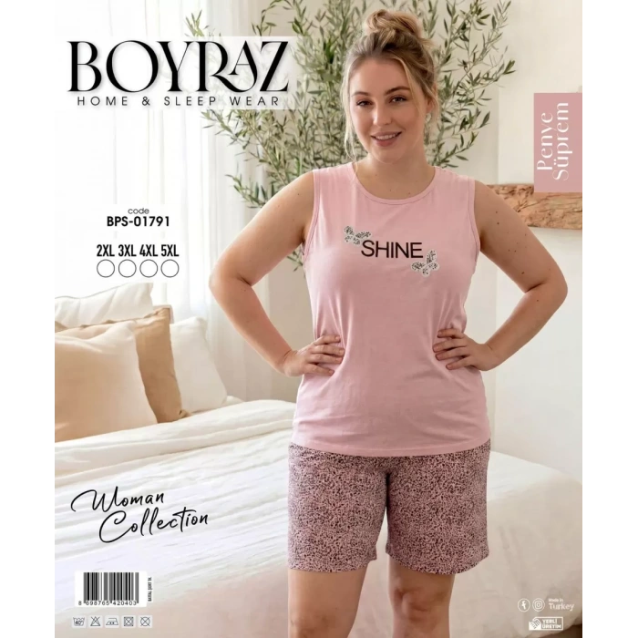 Boyraz Bps-01791 Kadın Battal Şortlu Takım