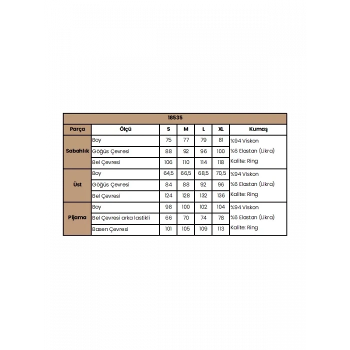 Dantelli Önü Düğmeli Hamile Lohusa 3lü Viskon Pijama Takımı