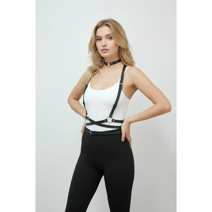 Deri Kemer, Elbise Kemeri Ve Choker Takım - Brf632