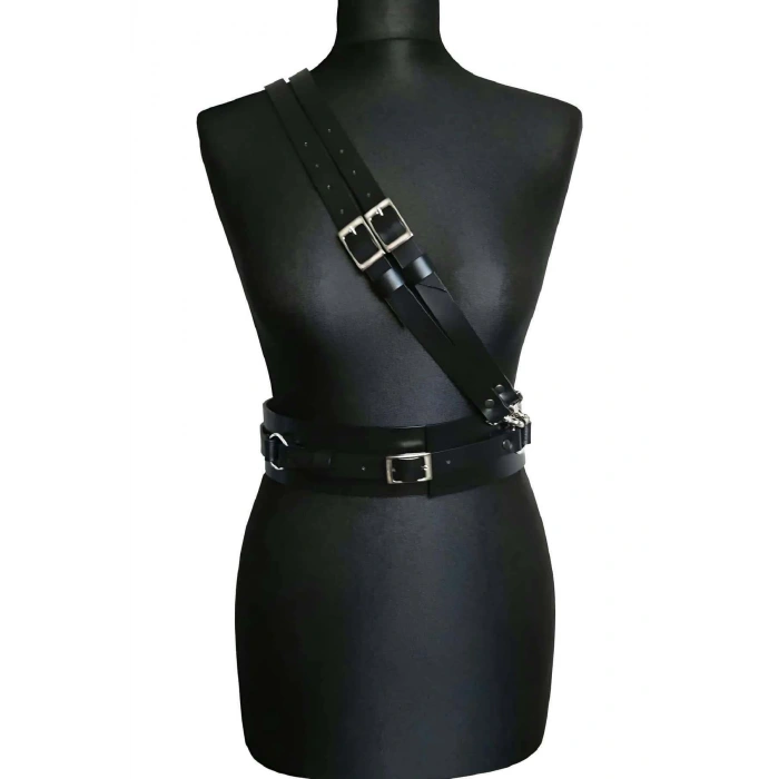 Deri Omuzdan Bağlamalı Bel Kemer  Harness  - Brf915